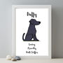 Labrador Personalised Dog Name And Personality Print, thumbnail 4 of 8