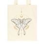 Light Luna Moth Polycotton Tote Bag, thumbnail 3 of 4