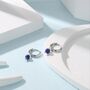 Genuine Lapis Lazuli Bead Huggie Hoop Earrings, thumbnail 4 of 9