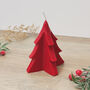 Festive Red Christmas Tree Candle Christmas Decoration, thumbnail 5 of 7