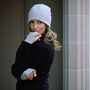 Cashmere Ribbed Beanie And Wrist Warmer Set, thumbnail 1 of 6