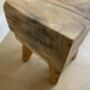 Solid Teak Root Square Chunky Table Stool – Natural Wood, thumbnail 6 of 12