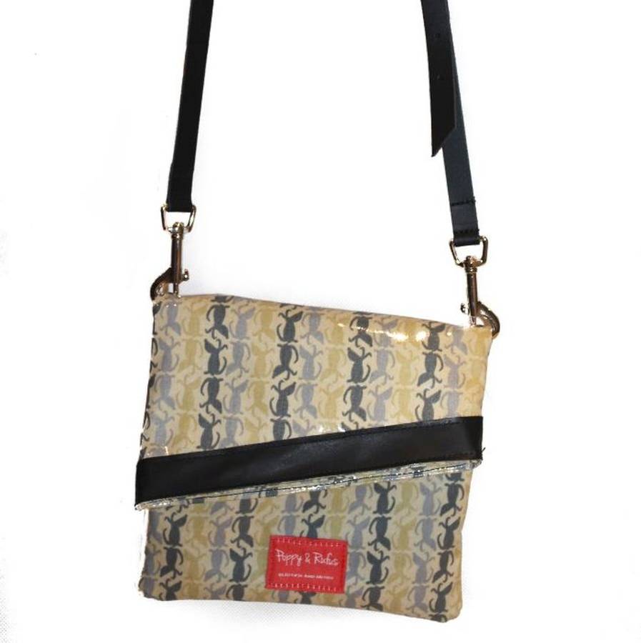 Oilcloth Dog Walking Bag In Rufus Fabric By Poppy & Rufus ...