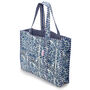 Serendipity Cotton Quilted Tote Bag Blue Reef, thumbnail 3 of 4