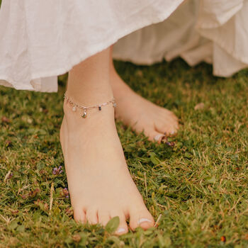 Moon, Star, Quartz And Miyuki Beaded Anklet, 2 of 3