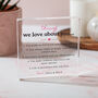 Personalised 'Things I Love About You' Acrylic Block, thumbnail 1 of 4