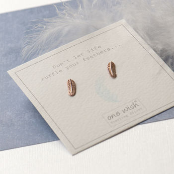 Feather Sterling Silver Stud Earrings, 6 of 12