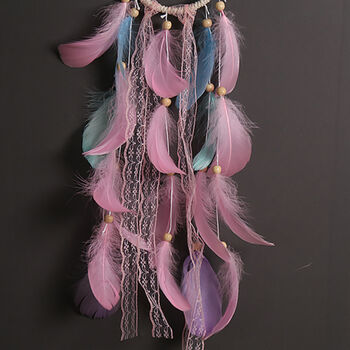 Pink Unicorn Charm Dream Catcher For Girls Room, 2 of 7