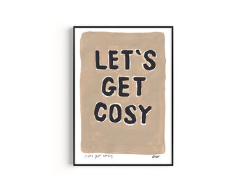 Let's Get Cosy Hand Painted Art Print, 6 of 6