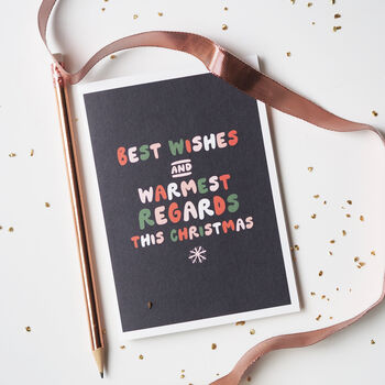 Best Wishes Warmest Regards Christmas Card, 2 of 5