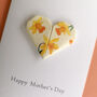 Personalised Daffodil Origami Heart Mother's Day Card, thumbnail 2 of 5