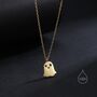 Cute Little Ghost Pendant Necklace In Sterling Silver, thumbnail 6 of 11
