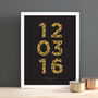 Personalised Floral Numbers Anniversary Print, thumbnail 5 of 6