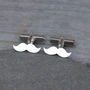 Moustache Cufflinks In Sterling Silver, thumbnail 1 of 3