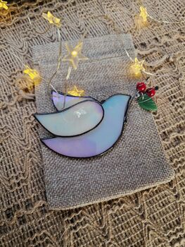 Glass White Dove Christmas Ornaments Gifts, 10 of 10