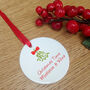 Mistletoe And Wine Christmas Tree Decoration, thumbnail 5 of 8