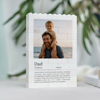 Personalised Christmas Memory Photo Block For Dad, 5 of 10