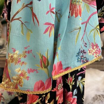 Birds Of Paradise Cotton Scarf / Sarong By Doris Brixham ...