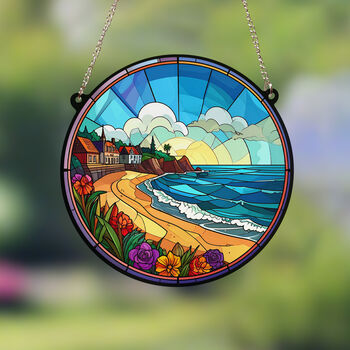 Seaside Nature Stained Glass Effect Suncatcher, 5 of 12