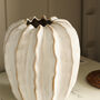 White Ribbed Pod Vase, thumbnail 5 of 5