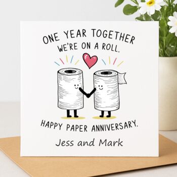 Paper Anniversary On A Roll Card, 2 of 2