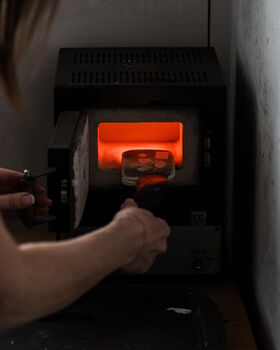 Silver Organic Dog Nose Cast Print Necklace, 6 of 8