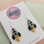 Rocket Glitter Resin Earrings / Space Science Gift Astronaut And Physics Jewellery / Sparkly Sci Fi Accessory / Reach For The Stars Graduation Gift Inspirational Space Jewellery, thumbnail 2 of 5
