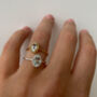 Aquamarine Ring In 14k Gold Vermeil Plated, thumbnail 3 of 10