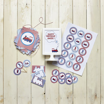 Train Personalised Children's Party Decoration Pack, 5 of 12
