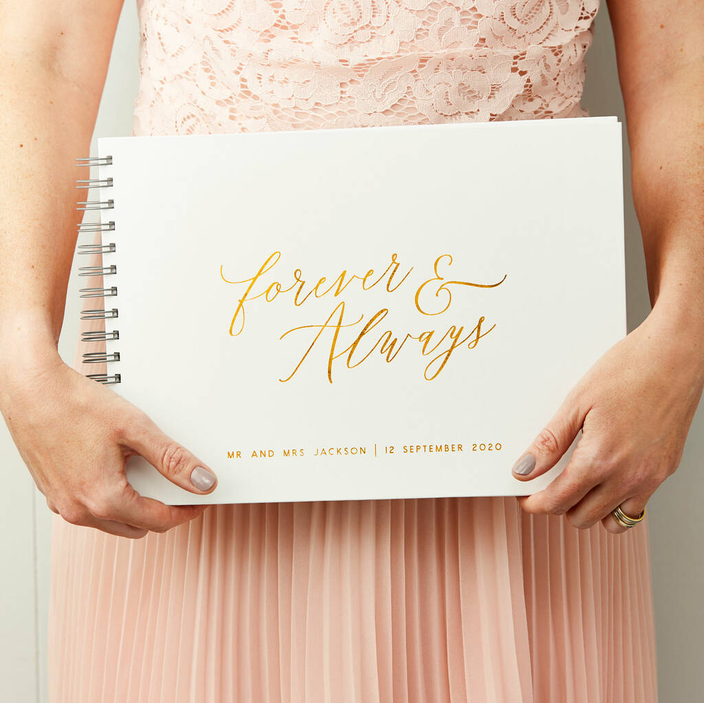 Personalised Forever And Always Wedding Guest Book, 1 of 11