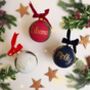 Large Hand Painted Personalised Ceramic Bauble, thumbnail 1 of 8