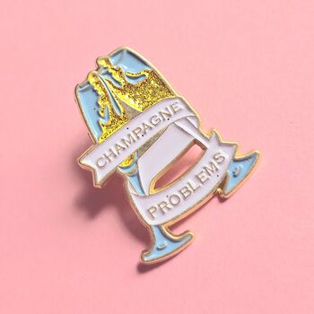 Champagne Problems Swiftie Enamel Pin Badge, 2 of 4