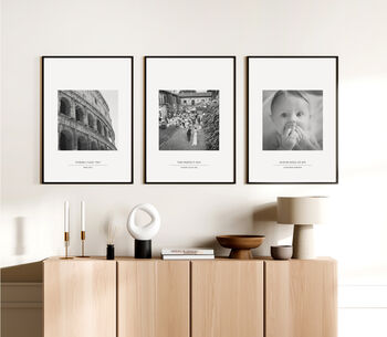 Set Of Three Personalised Baby Square Photos Prints, 9 of 10