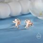 Sterling Silver Tiny Cupid Angel Stud Earrings, thumbnail 2 of 12