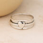Personalised Sterling Silver Heart Spinner Ring, thumbnail 4 of 10
