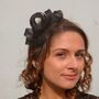 Black Looped Fascinator 'Joelle', thumbnail 1 of 8