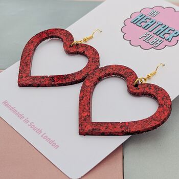 Large Sparkly Heart Earrings, 12 of 12