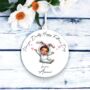 Personalised Cute Child Bunny Hearts Decoration B, thumbnail 1 of 2