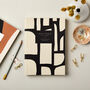 Weekly Planner, A5, Undated In Abstract Black And Cream, thumbnail 1 of 6