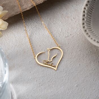 Personalised Horse Lover Heart Necklace, 8 of 9
