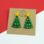Star Christmas Tree Earrings, thumbnail 1 of 3