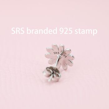 Sweet Daisy Flower Stud Earrings In Sterling Silver, 12 of 12