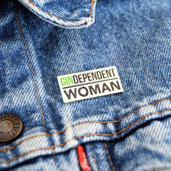 'Gindependent Woman' Enamel Pin Badge, 4 of 4