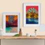 Colourful Spiral Landscape Art Print Set Of Two, thumbnail 2 of 5