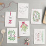 'Christmas Cards' Mixed Pack Of Six, thumbnail 1 of 7