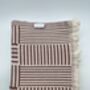 Hestia Modern, Striped Cotton Blanket Pink Terracotta, thumbnail 5 of 12