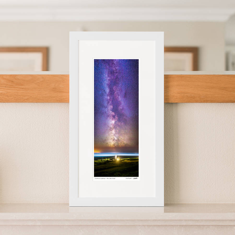 Lighthouse Aligned With The Milky Way Giclee Print, 1 of 4