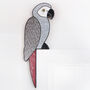 Hand Painted African Grey Parrot Door Decoration, thumbnail 3 of 5