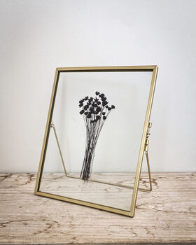 Large Gold Pressed Flower Frame: Black Daisies, 5 of 7