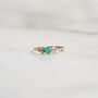 Vintage Ida Emerald And Diamond Ring, thumbnail 3 of 6